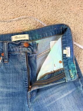 Madewell The Perfect Vintage Crop Jean High Rise Straight Medium Wash Raw Hem 25